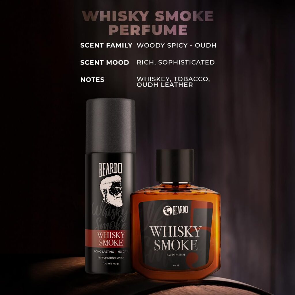 Beardo Whisky Smoke Perfume for Men Giftset |Eau De Parfum 100ml + Body Spray for men 120ml