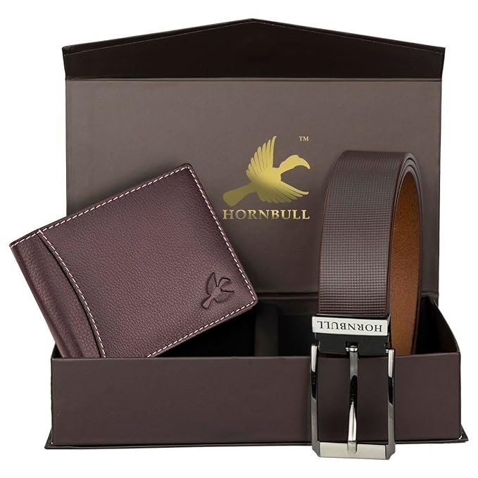 HORNBULL Wallet for Men | Wallet and Belt combo | Gif Set for Men